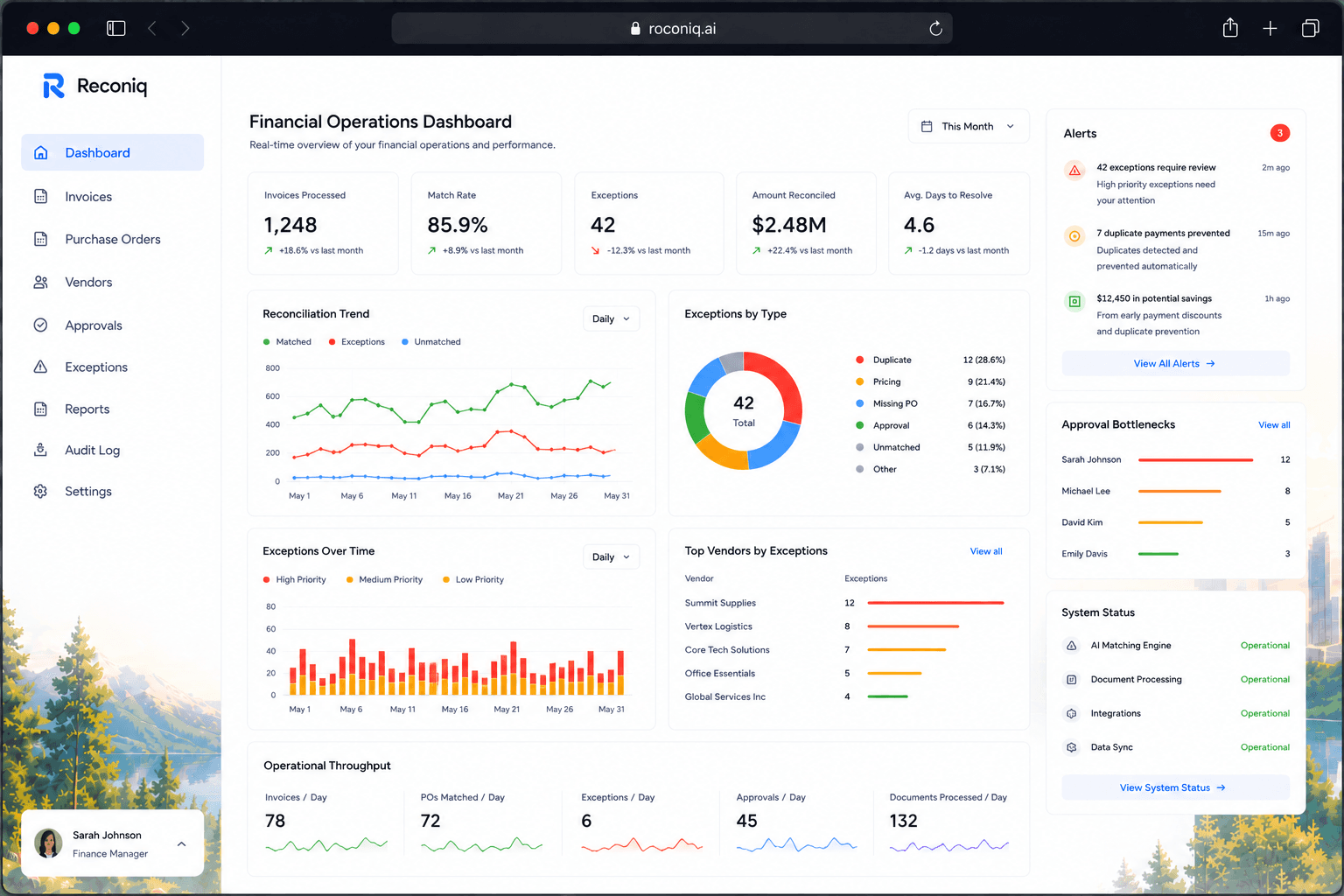 Financial Operations Dashboard